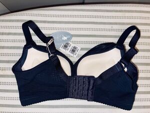 Three Bras, Extra Padded, Size 28 US, 60 EU, B, Navy Blue, Black, and Beige